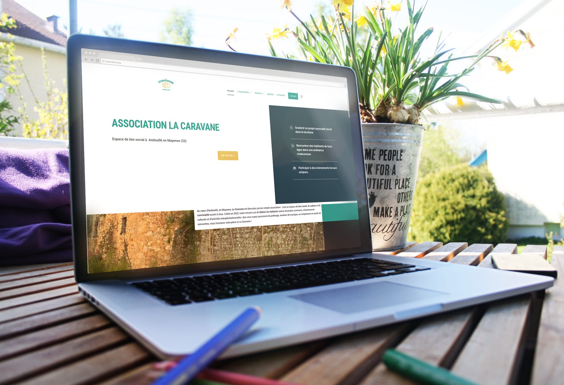Site internet de La Caravane – Création et développement WordPress avec gestion d'événements et newsletters, par KD-COM.
